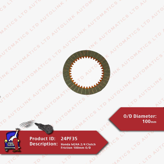 Honda M24A 2/4 Clutch Friction 100mm O/D
