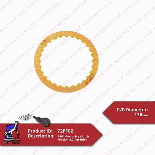 A604 Overdrive Clutch Friction 2.2mm Thick