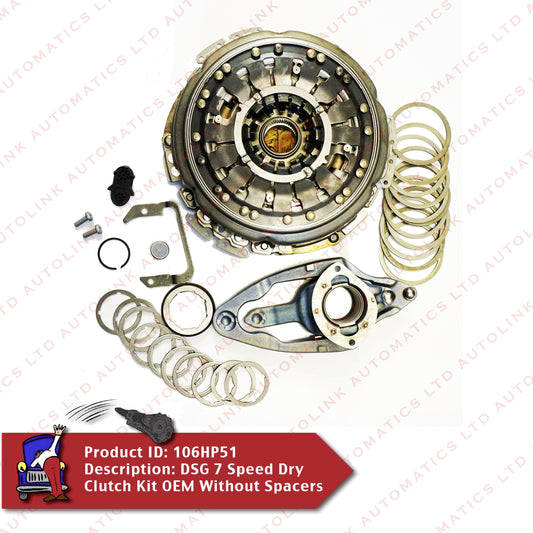 DSG 7 Speed Dry Clutch Kit OEM Without Spacers SACHS 3000 943 004