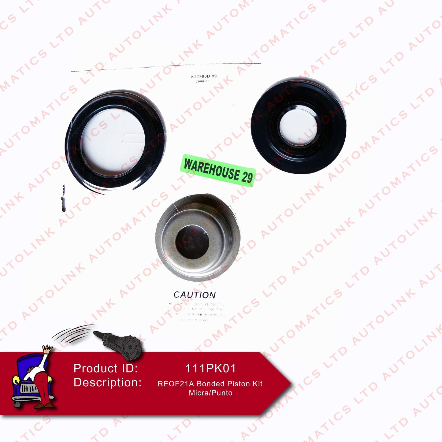 REOF21A Bonded Piston Kit Micra/Punto
