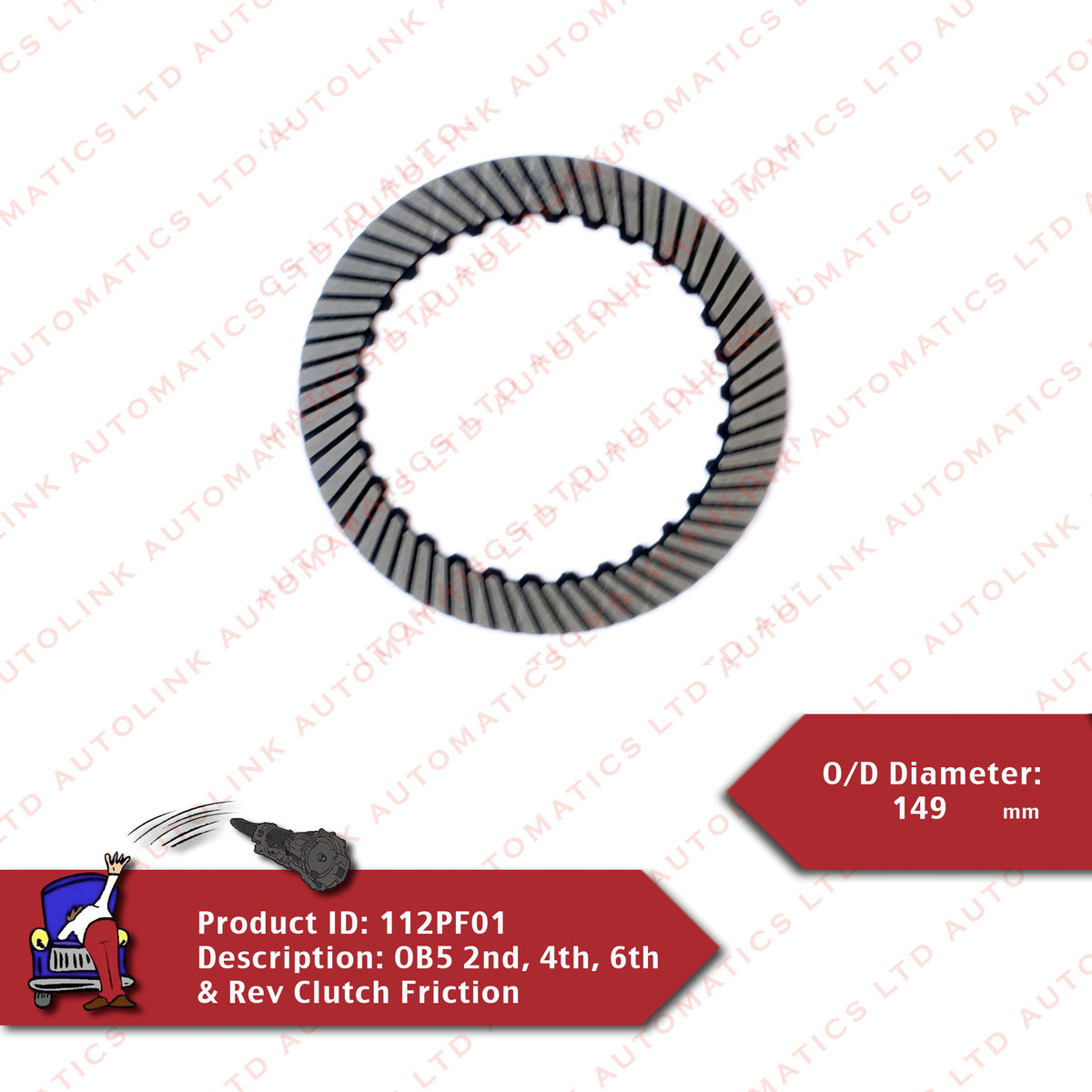 DL501 0B5 2nd, 4th, 6th & Rev Clutch Friction