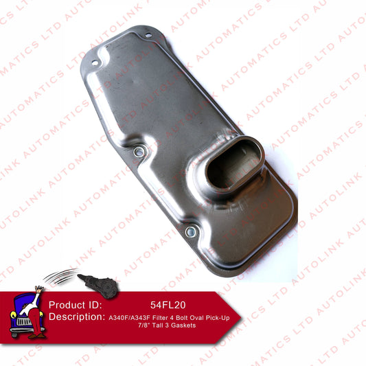 A340F/A343F Filter 4 Bolt Oval Pick-Up 7/8" Talll 3 Gaskets
