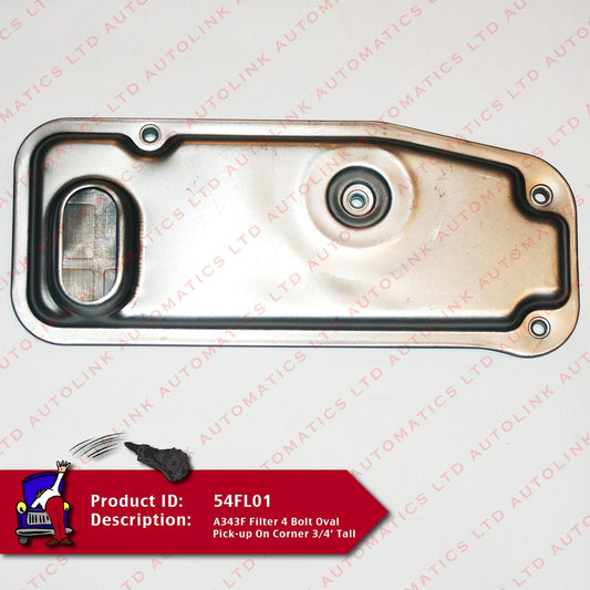 A343F Filter 4 Bolt Oval Pick-Up On Corner 3/4" Tall
