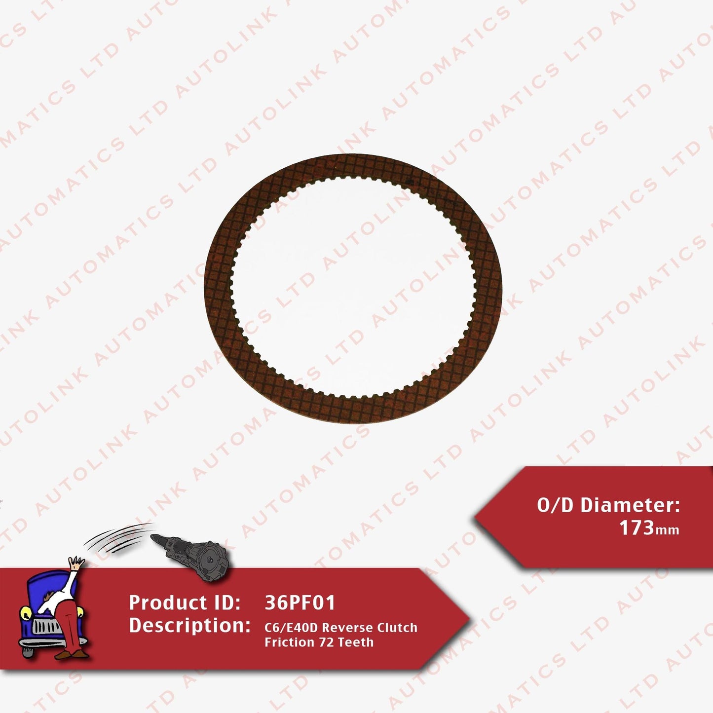 C6/E40D Reverse Clutch Friction 72 Teeth