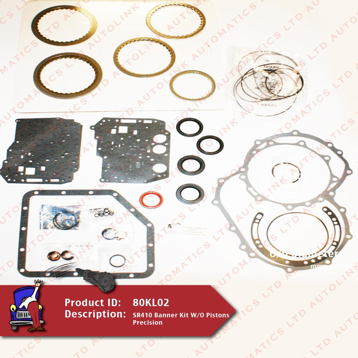 SR410 Banner Kit W/O Pistons Precision