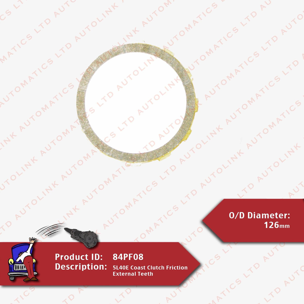 5L40E Coast Clutch Friction External Teeth