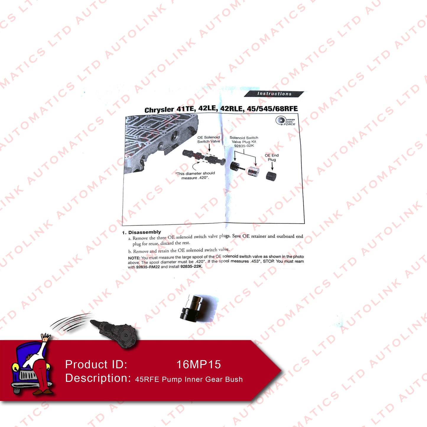45RFE Pump Inner Gear Bush