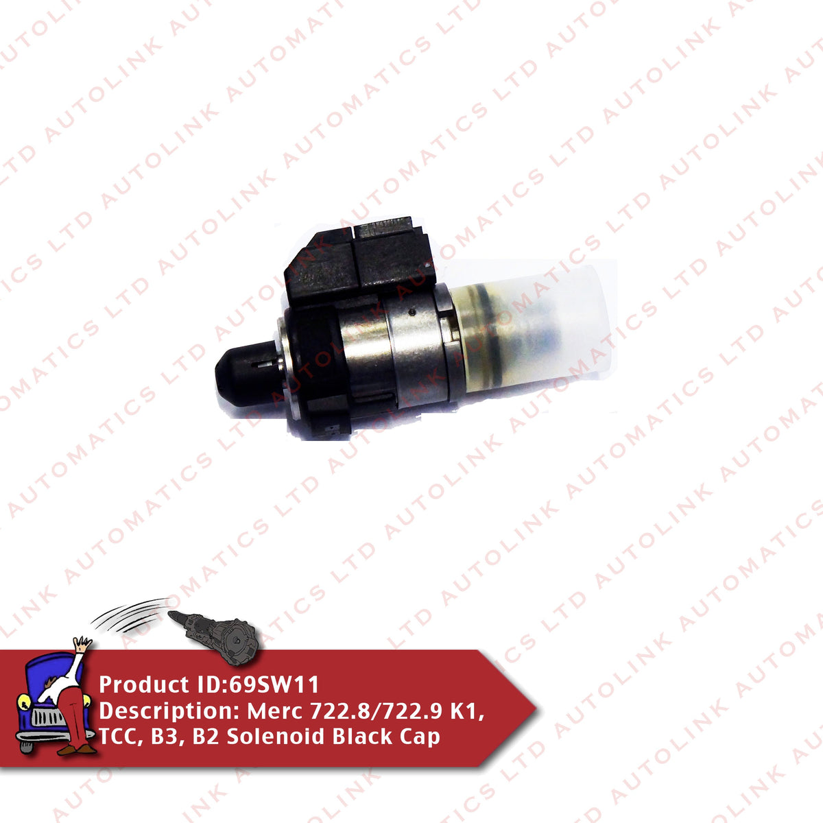 Merc 722.8/722.9 B1, K3, PCS, K2 Solenoid Black Cap