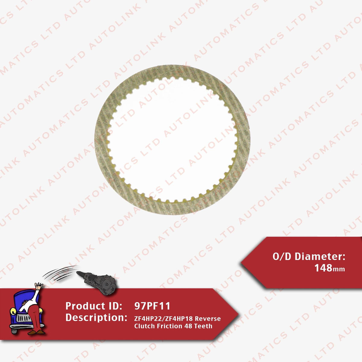 ZF4HP22/ZF4HP18 Reverse Clutch Friction 48 Teeth