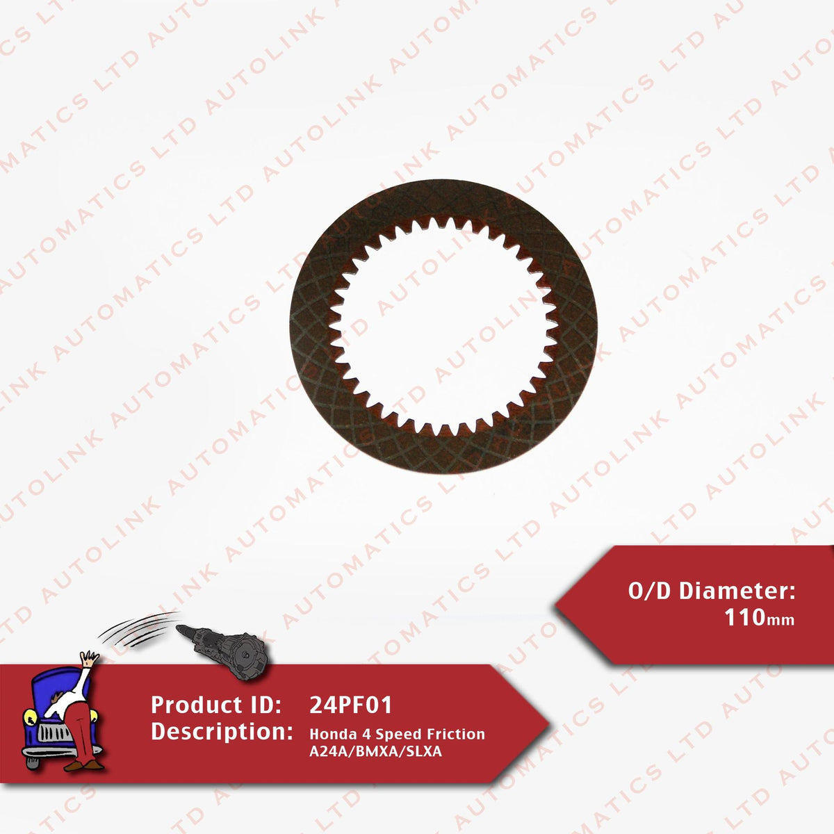 Honda 4 Speed 110mm O/D Friction A24A/BMXA/SLXA 1.9mm Thick