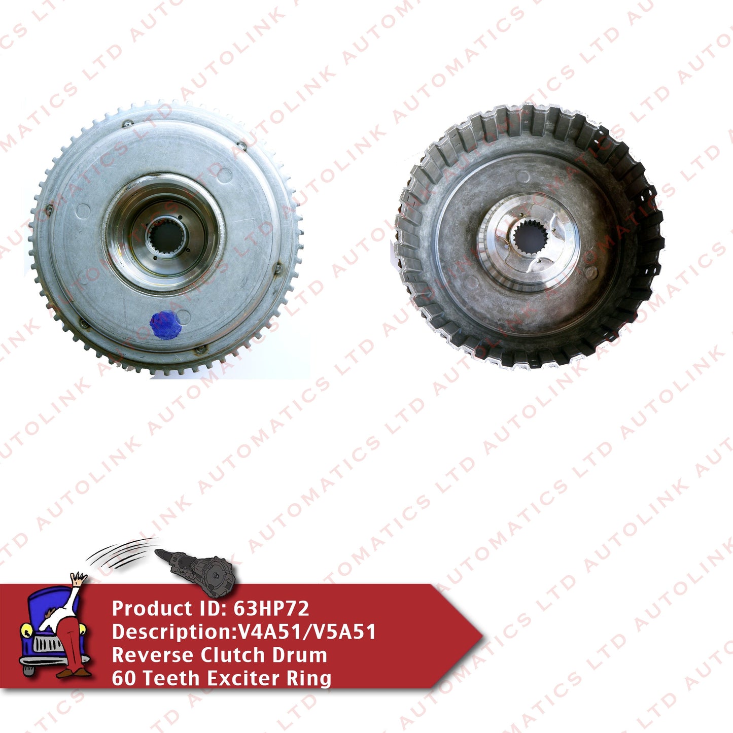 V4A51/V5A51 Reverse Clutch Drum 60 Teeth Exciter Ring