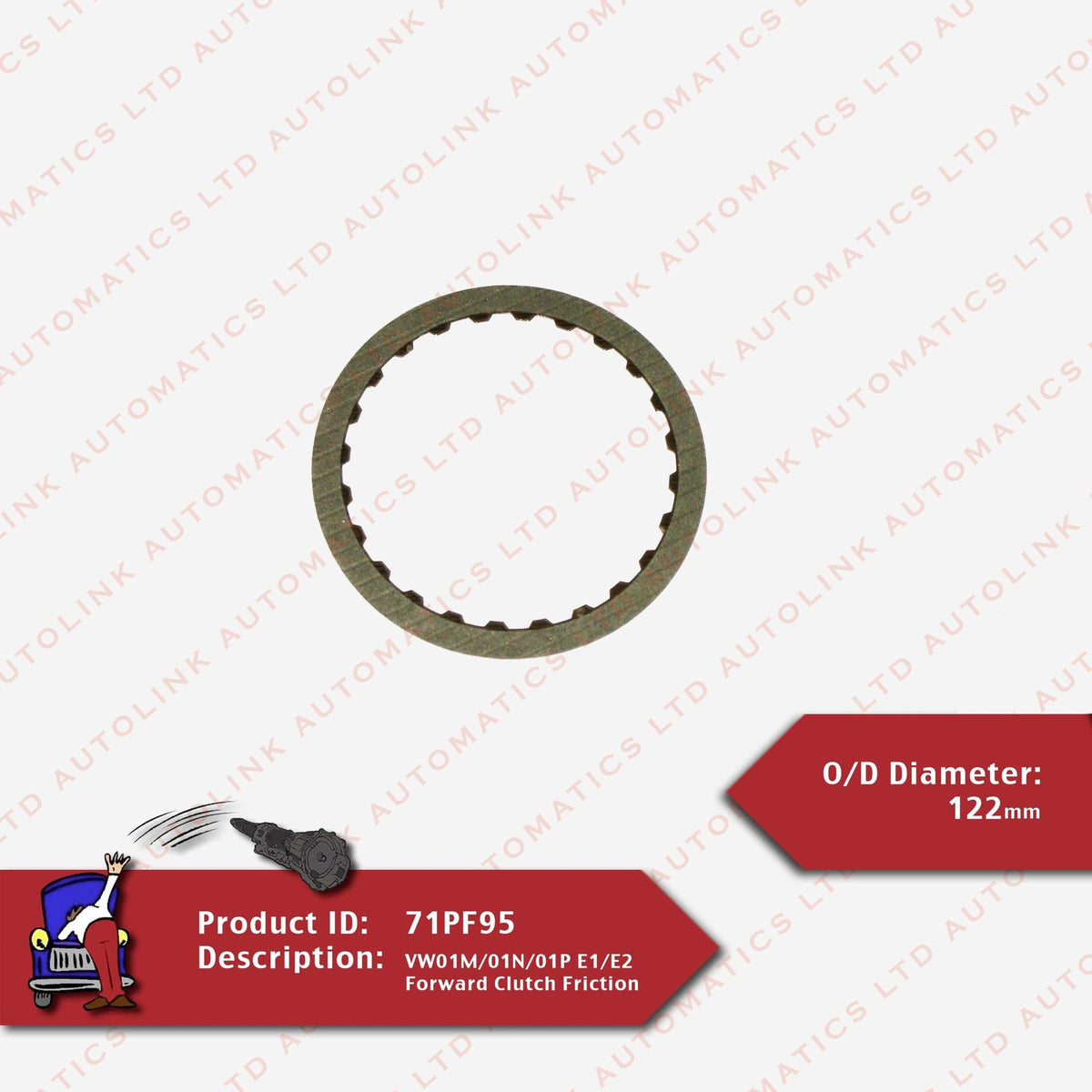 VW01M/01N/01P E1/E2 Forward Clutch Friction