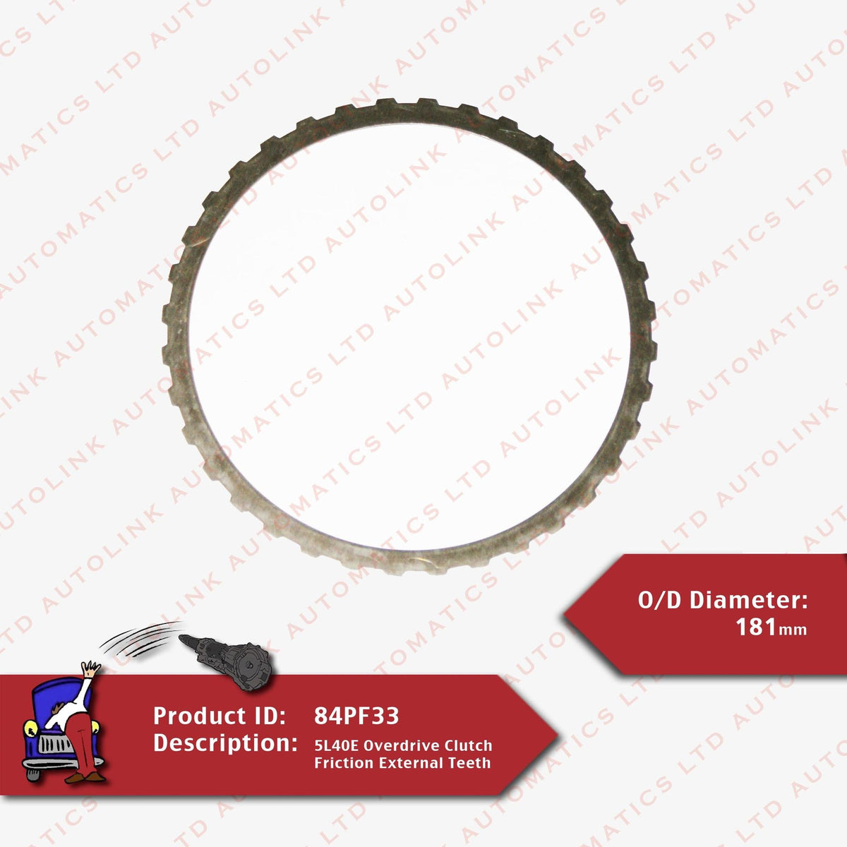 5L40E Overdrive Clutch Friction External Teeth