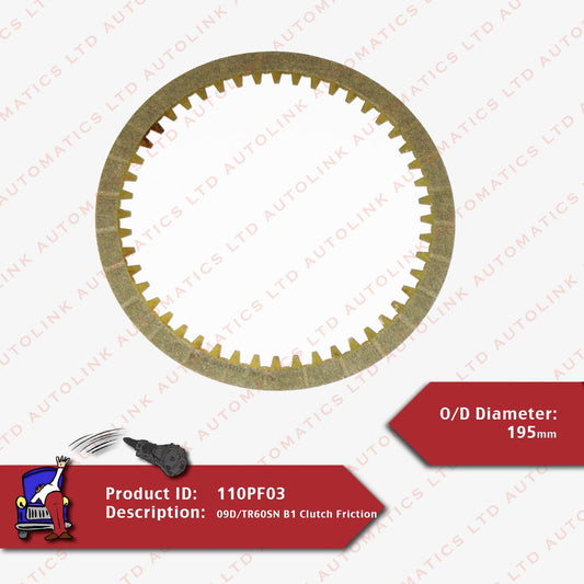 09D/TR60SN B1 Clutch Friction