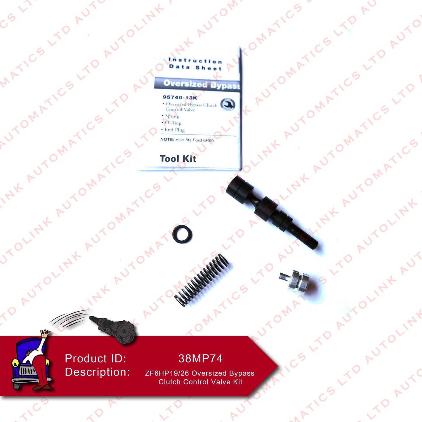 ZF6HP19/26 Oversized Bypass Clutch Control Valve Kit