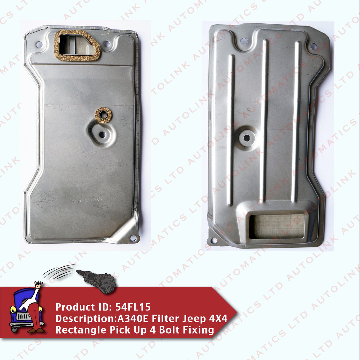 A340E Filter Jeep 4 X 4 Rectangle Pick Up 4 Bolt Fixing