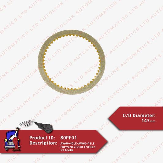 AW60-40LE/AW60-42LE Forward Clutch Friction 51Teeth