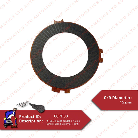 4T65E Fourth Clutch Friction Single Sided External Teeth
