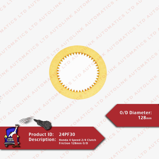 Honda 4 Speed 2/4 Clutch Friction 128mm O/D
