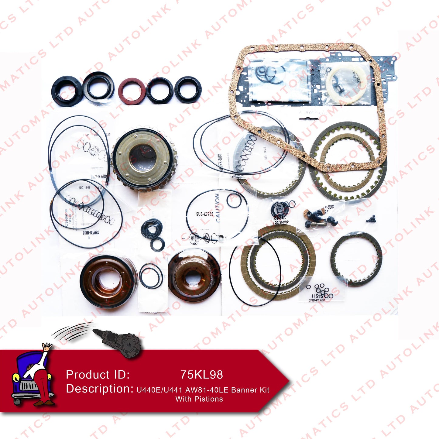 U440E/U441 AW81-40LE Banner Kit With Pistons