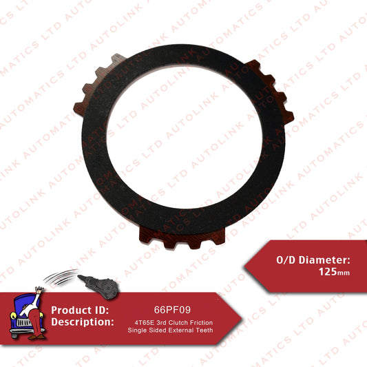 4T65E 3rd Clutch Friction Single Sided External Teeth
