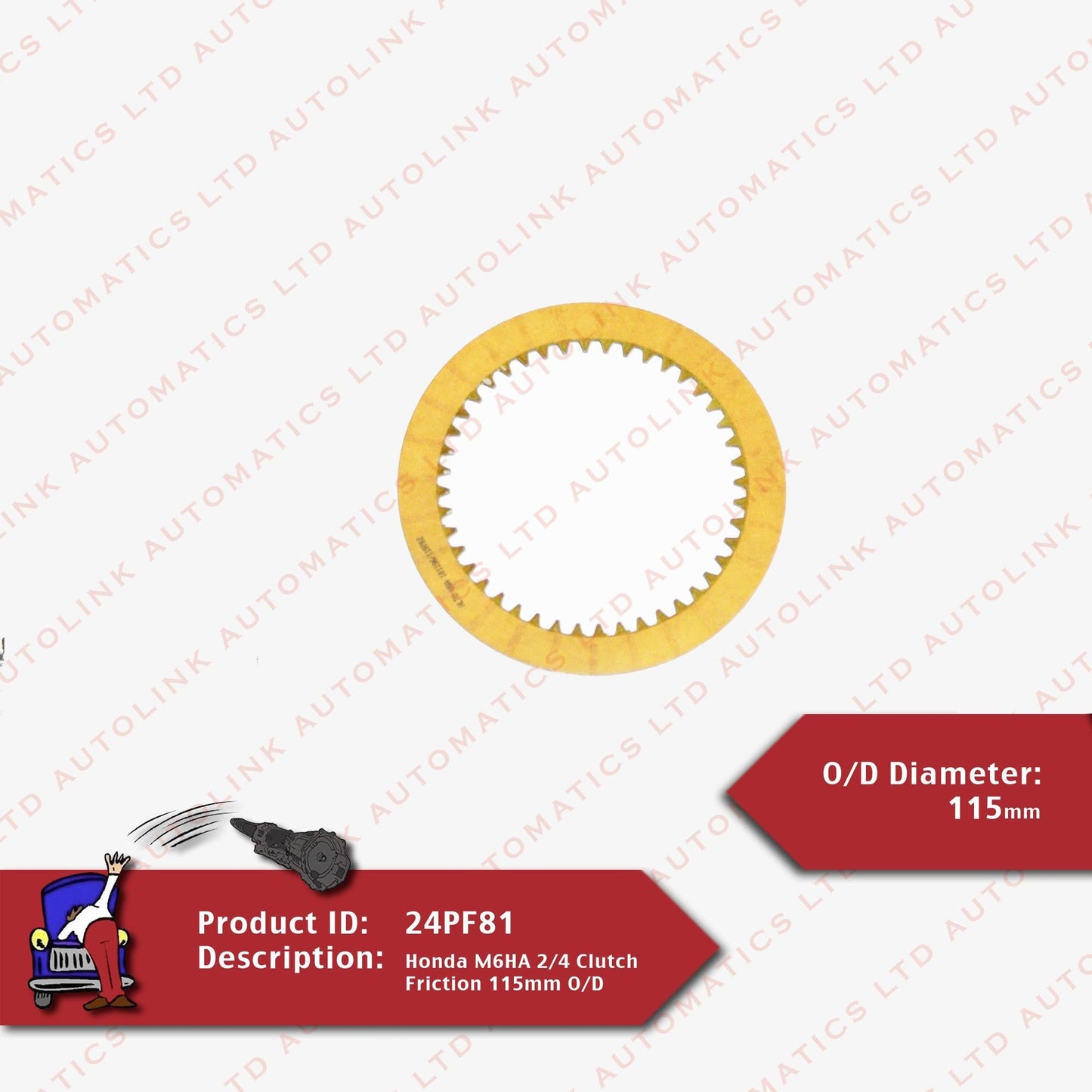 Honda M6HA 2/4 Clutch Friction 115mm O/D