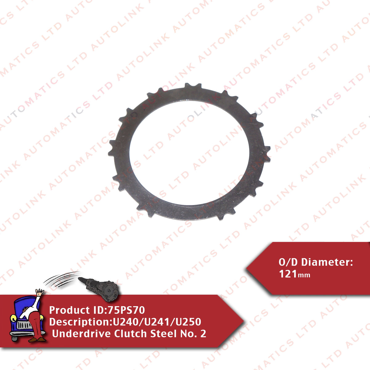 U240/U241/U250  Underdrive Clutch Steel No. 2