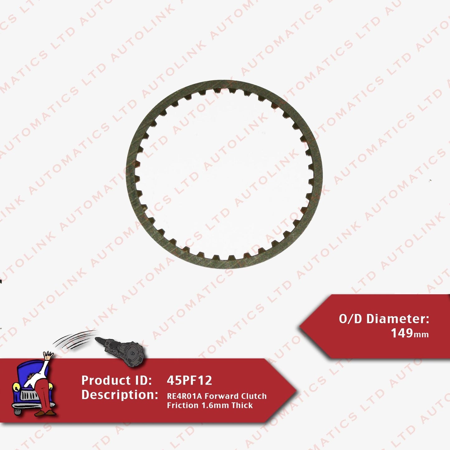 RE4R01A Forward Clutch Friction 1.6mm Thick
