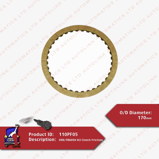 09D/TR60SN K3 Clutch Friction