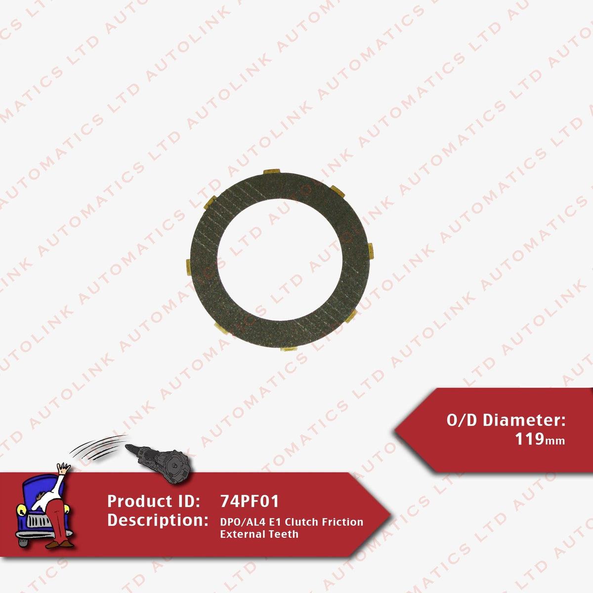 DPO/AL4 E1 Clutch Friction External Teeth