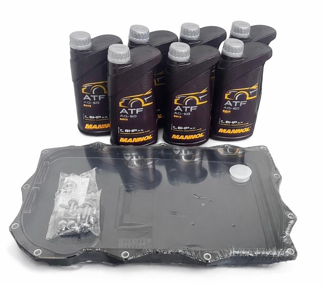 8HP Service Kit  7 Litres of oil  1 Pan Filter