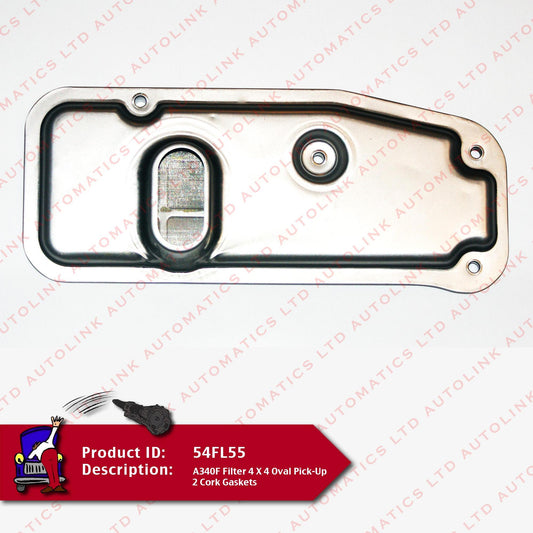 A340F Filter 4 X 4 Oval Pick-Up 2 Cork Gaskets