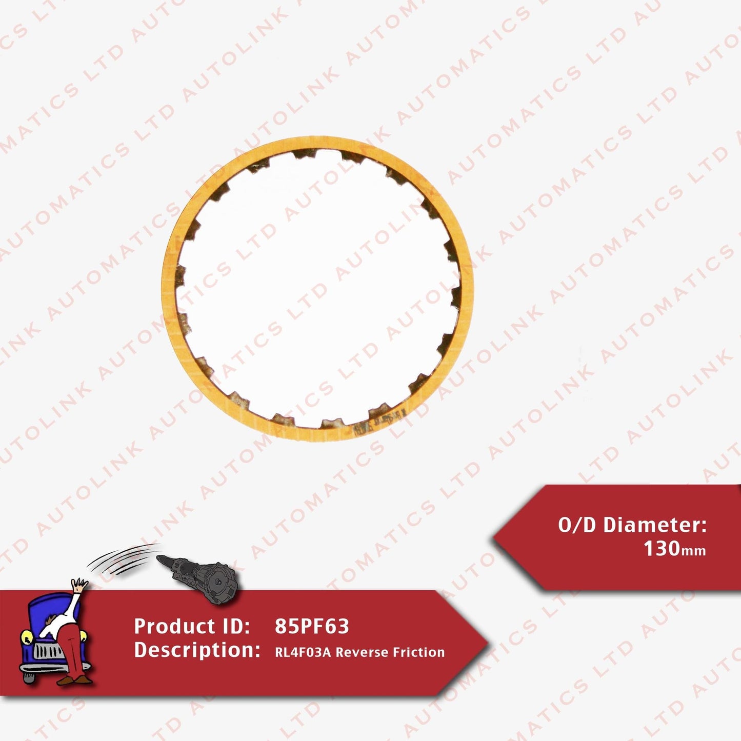 RL4F03A Reverse Friction Half Moon Cut On Teeth